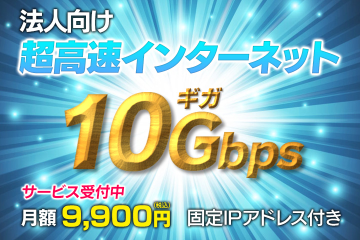 法人向け10Gインターネット
