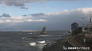 雨晴海岸の二重虹2025年10月28日