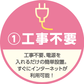 ①工事不要