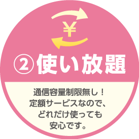 ②使い放題
